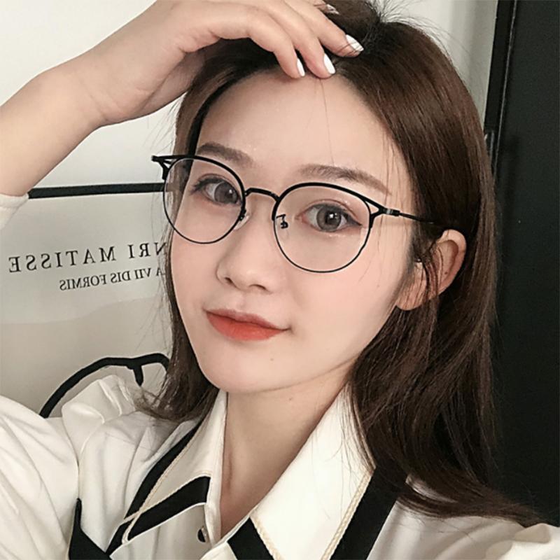 Stylish Cute Cat Eye Myopia Glasses Finished Women Men Metal Cateye Prescription Spectacles Female SPH 0 -0.5 -1.0 -1.5 To -6.0 Quality