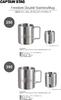 CAPTAIN STAG Outdoor-Becher, Becher, Trinkglas, 350 ml, doppelter Edelstahl, hohl, doppelte Struktur, Klappgriff, Edelstahl, NEU Freedom UH-2019