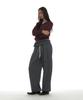 PARTIMENTO WOMEN Colorblock Double Layered Knit Sweater_Plum