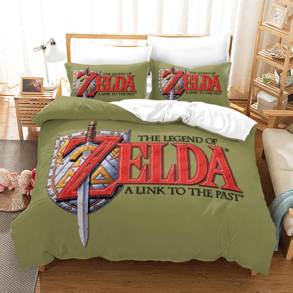 3D Digital Printing Three-Piece Quilt Cover Bedding The Legend Of Zelda