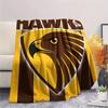 Hawthorn Hawks Print Flaneldecke, Hohe Qualität, Bequem für alle Jahreszeiten, Heimdekoration, Wärme und Komfort, Perfekt für Weihnachtsgeschenke