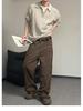Herren Maillard-Farbe Zweiteiliger Strickpullover - High-End Herbst/Winter Revers-Pullover