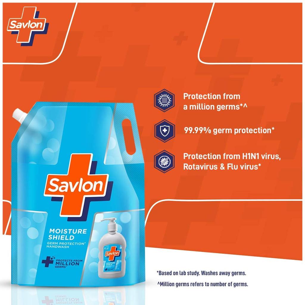 Savlon Moisture Shield Germ Protection Liquid Handwash Nachfüllbeutel, 1500 ml