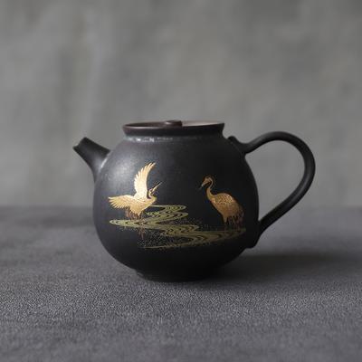 Black Ceramic Teapots Kettle Kung Fu Tea Pot 180ml