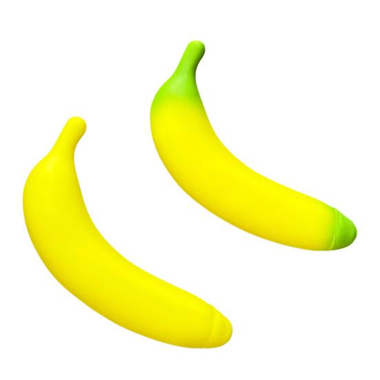 Falsche Banane Hundespielzeug zur Linderung von Langeweile und Angst Quietschendes Obst Interaktives Spielzeug Bissfest Welpen Zahnen Reinigungsspielzeug Haustier