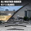 Vervangende Voor- en Achterruitenwissers 3 Stuks 24" 14" 10" Ruitenwisserbladen voor MG ZS ZST EV All-Weather Auto Kit 2017-2024, Kit, Set Stil Natuurlijk