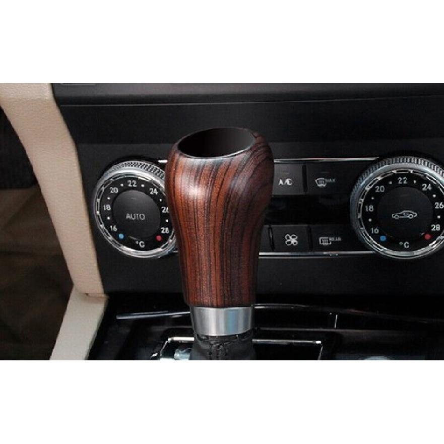 For Mercedes-Benz GLK 2009-2015 Wood Grain Central Console Gear Shift Knob Trim
