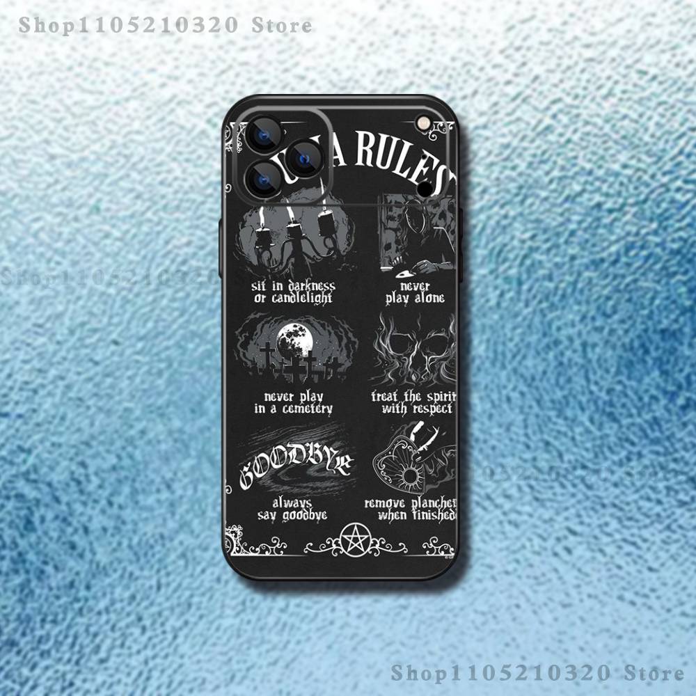 Supernatural Art Ouija Board Phone Case For iPhone 17,16,15,14,13,12,11,Pro Max,XSX,,XR,SE,Mini,8,7,Soft Silicone Black Cover