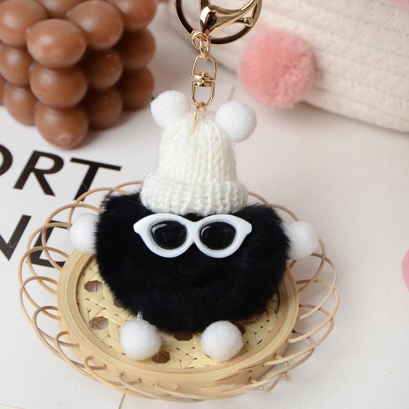 

Брелок Помпон Аксессуар для Машины Сумки Кролик Искусственный Мех Мягкая Подвеска Шар Подарки Девочке Black