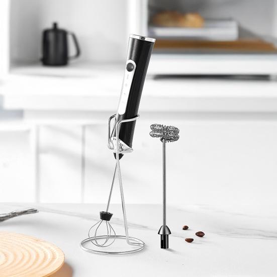 Electric Milk Frother Rechargeable Egg Beater 3 Speeds Wireless Egg Whisk Handheld Foam Maker for Latte Cappuccino