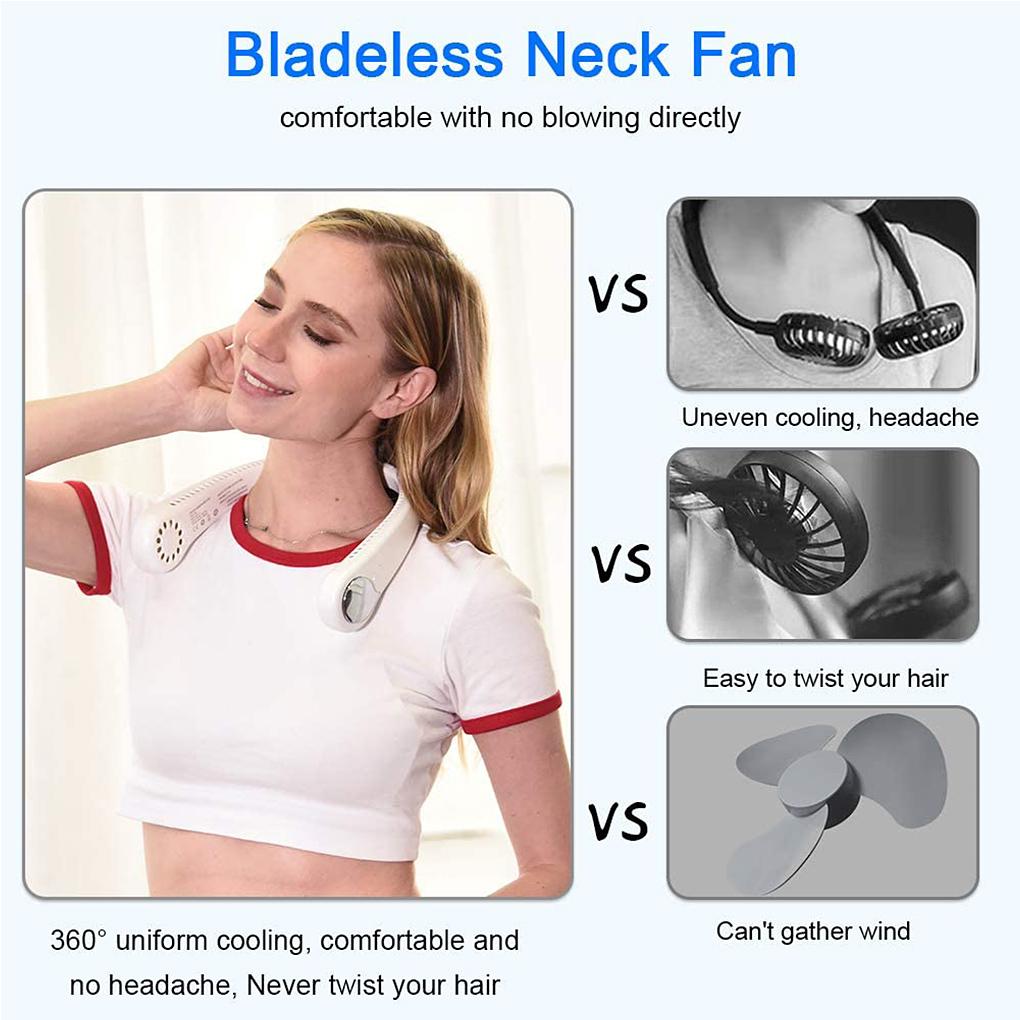 Air Cooling Neck Fan Leafless Hanging Neck Fan Bladeless