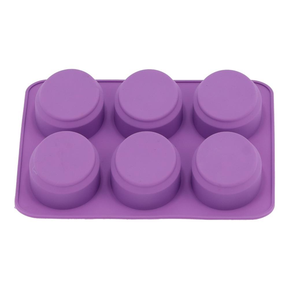 Flexible Silicone Silicone Soap Mold 6-Cavity Design Soap Mold Shell Cake Mold Set DIY Baking