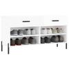 VidaXL Banc à Chaussures, Armoire à Chaussures avec 4 Étagères et Pieds, Meuble à Chaussures avec 2 Tiroirs Salon, Moderne, 829750