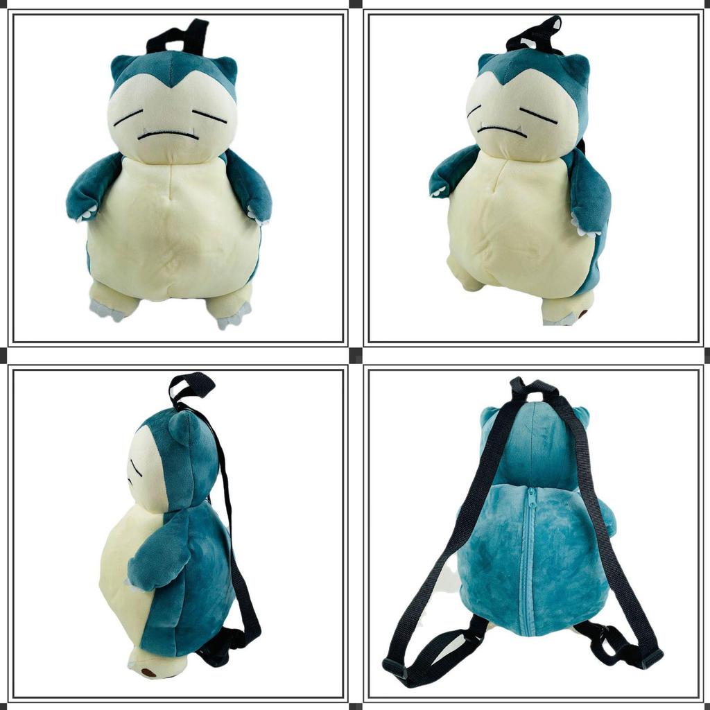 Large Eevee Charizard Gengar Piplup Mimikyu Plush School Backpack for Kids