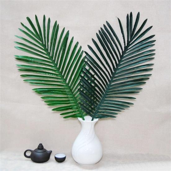 12Pcs Artificial Leaves Plastic Faux Cycad Leaves Dining Table Decor Fake Cycad