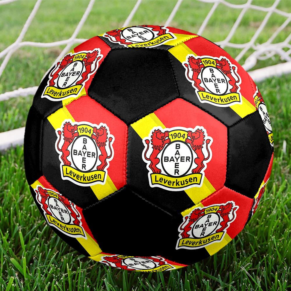 SIZE 5 Bayer 04 Leverkusen Soccer Ball Colorful All Ages Machine Stitched PVC Competition Ready Durable High-Bounce