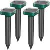 Solar-Powered Ultrasonic Animal Repellent - 4 Pack for Garden, Yard, and Tree Protection