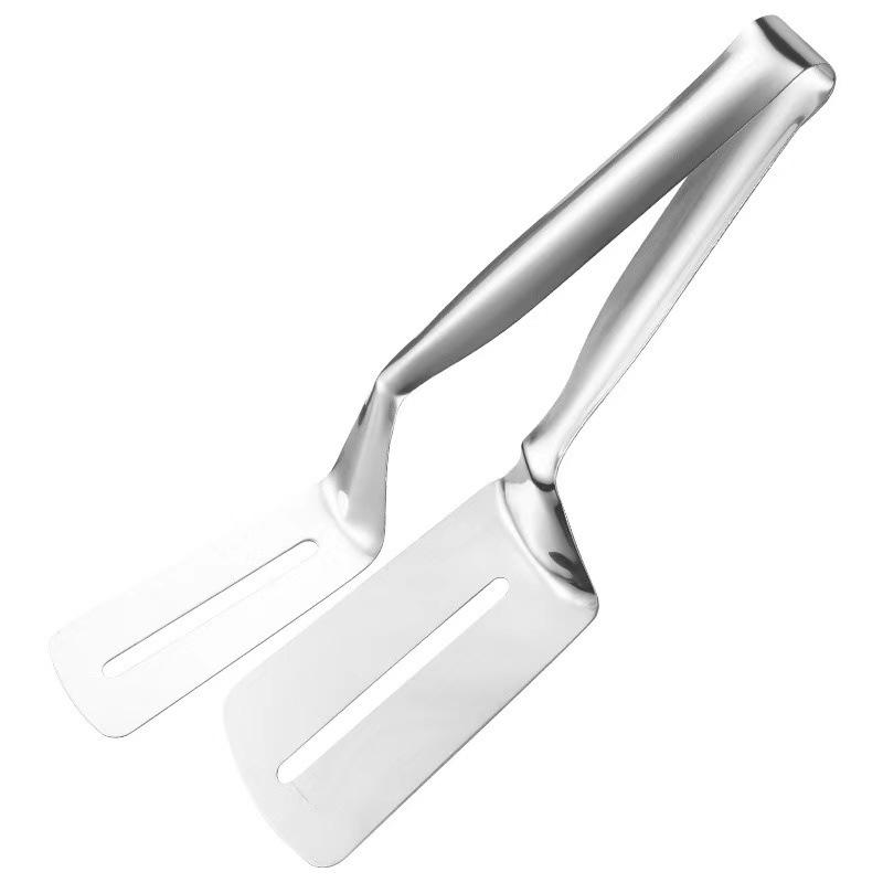 Stainless Steel Multi-Purpose Kitchen Tongs for Steak, Fish, Bread, Pancakes, and BBQ