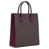 Michael Kors MK Mercer Monogram Logo Color Block Commuter Tote Bag Women tote Brown Purple-Red 35F1GM9T8B-580