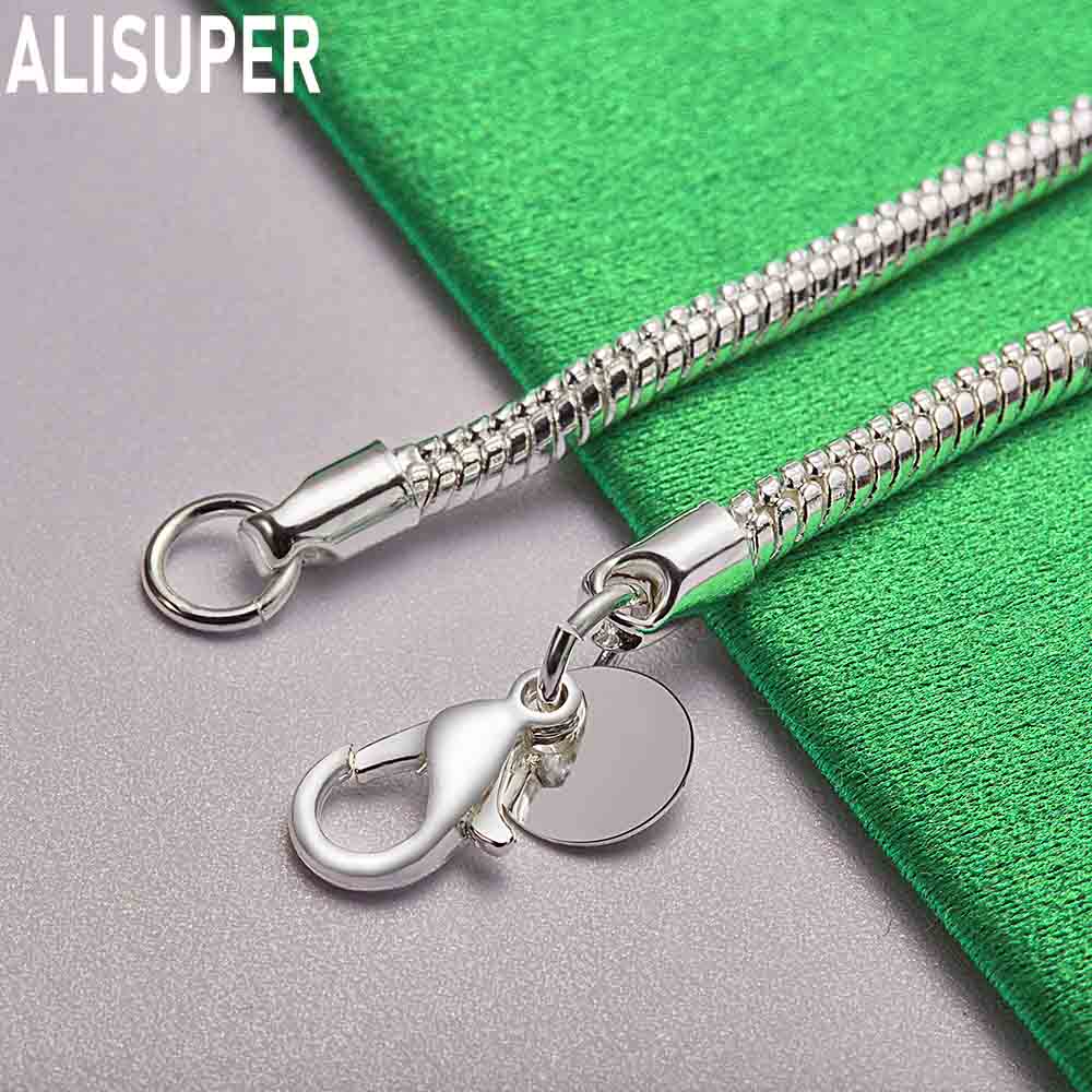 925 Sterling Silver 3mm Simple Braided Bracelet - Beautiful Gift Jewelry