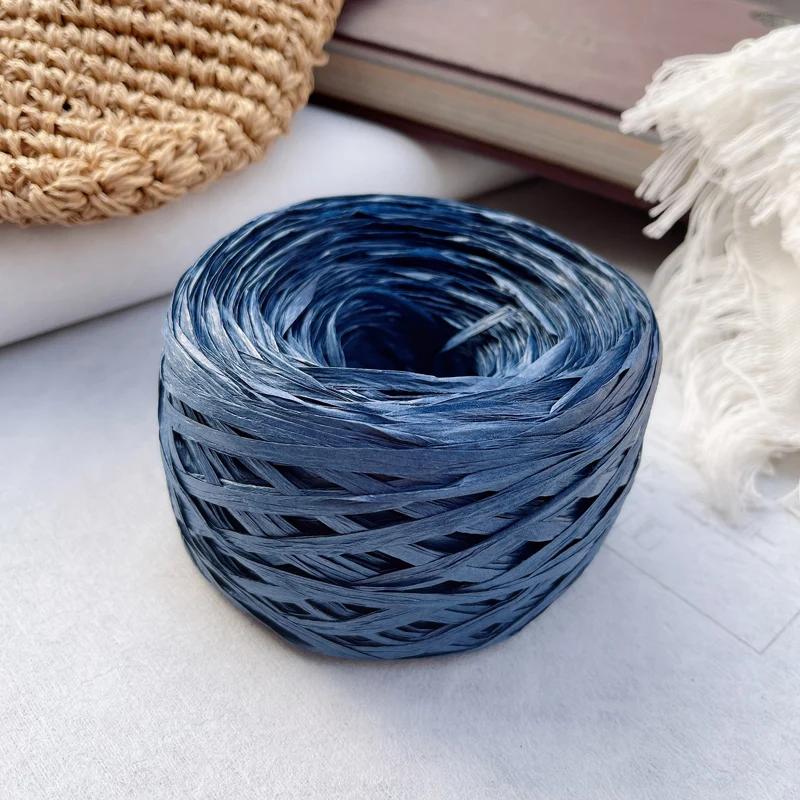 180m Raffia Yarn Paper Grass 100g/pcs for Knitting and Crochet Handmade Diy Straw Hat Bag Doll Slippers Weave Soft Yarn Thread