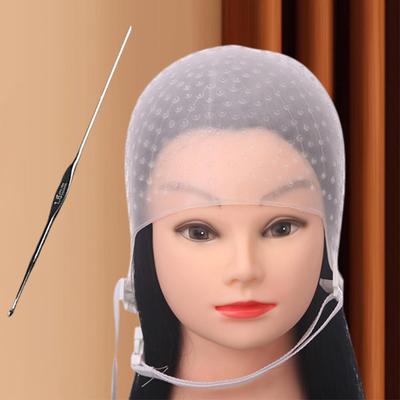 Gorro de silicona para resaltar el cabello, con gorro de tinte cómodo preperforado para peinado de peluquero