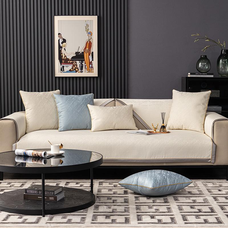 European-Style Sofa Cushion High-Grade Affordable Luxury Style Sofa Cover Straight Row Non-Slip Four Seasons Universal Sofa Cushion