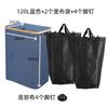 For 160 Liters 3-grid Classification Laundry Basket Dirty Laundry Basket Oxford Cloth Bamboo Magic Inner Bag Dirty Laundry Baske