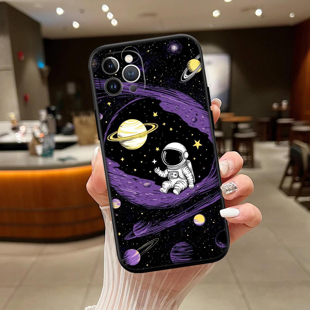 RA4 Astronaut Space Moon Alien Case for Samsung A11 A12 A13 A15 A52S A53 A55 A56 A70 A71 A72 A73 F06 F16 F56 S10 Plus S10e