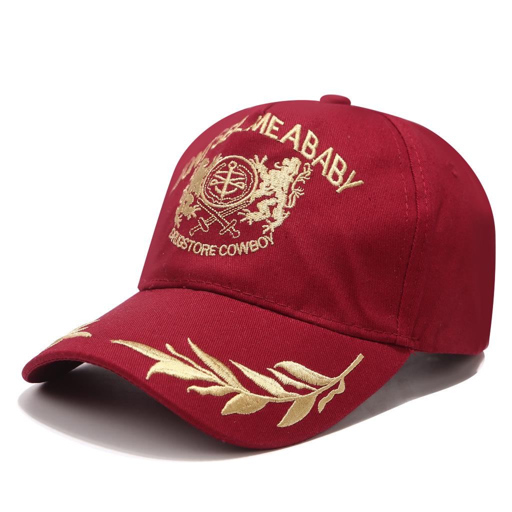 New Women Men's Baseball Cap Golden Wheat Ear Leisure Sun Hat Outdoor Casual Embroidered Caps Black Sport Hats