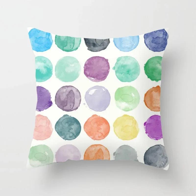 

Круглая наволочка, Геометрическая абстрактная подушка для дивана, дома 66x66cm