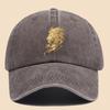 Pc Powerful and Premium Golden Lion Trendy Pattern Print Baseball Cap Urban Casual Headwear Black Papa Trucker Hat Solid Col