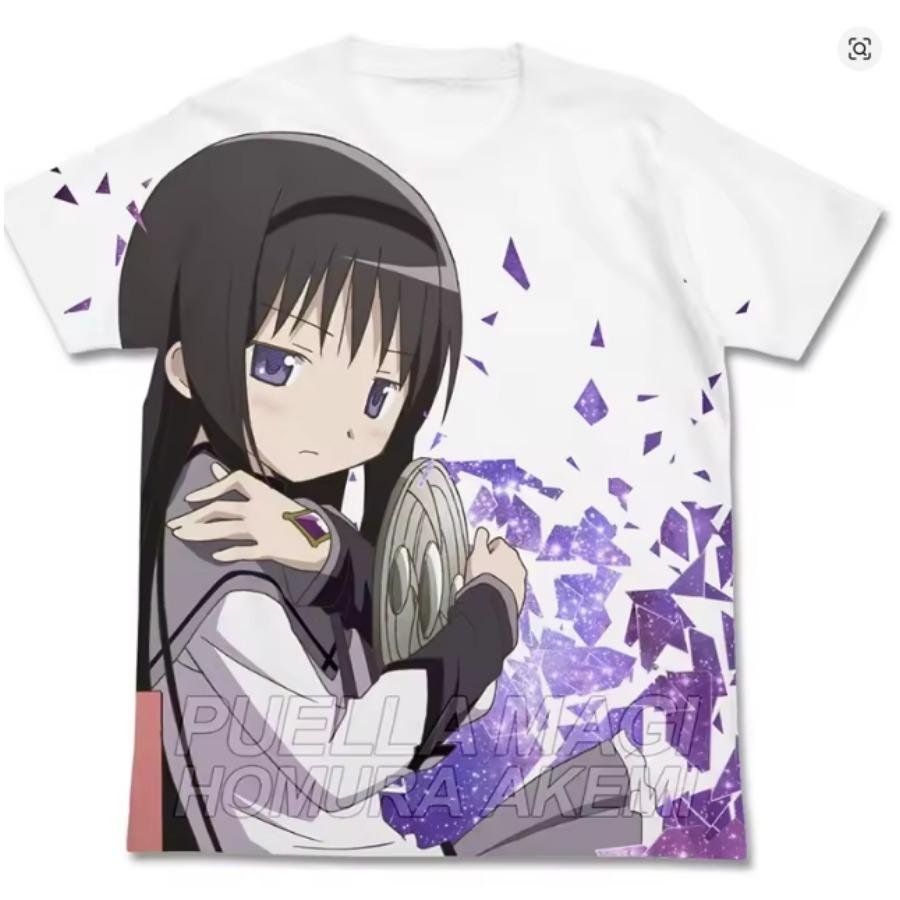 Anime Puella Magi Madoka Magica 3D Print T Shirt Women Men Akemi Homura Kaname Madoka Cosplay Short Sleeve Graphics Tees