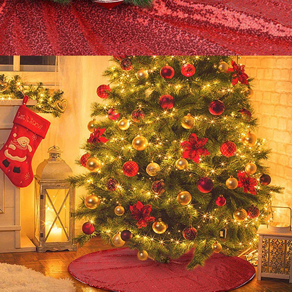 Good-Christmas Small Tree Skirt, 36 Inch Sequin Tree Skirt For Tree Xmas Tree Mat For Christmas Decorations