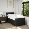 VidaXL Slat Bed Base with Mattress Black 90x200 Cm Fabric 3287341