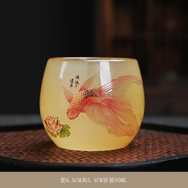 Pembe Kadın Seramik Master Home Kung Fu Çay Bardağı Tekli Yeşim Tadım Fincanı Toptan