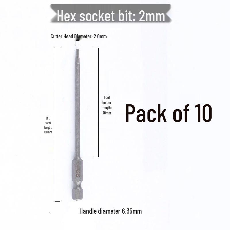 Hex Bit Set for Drills: Super Hard S2 Industrial Extended Screwdriver and Wrench Bits