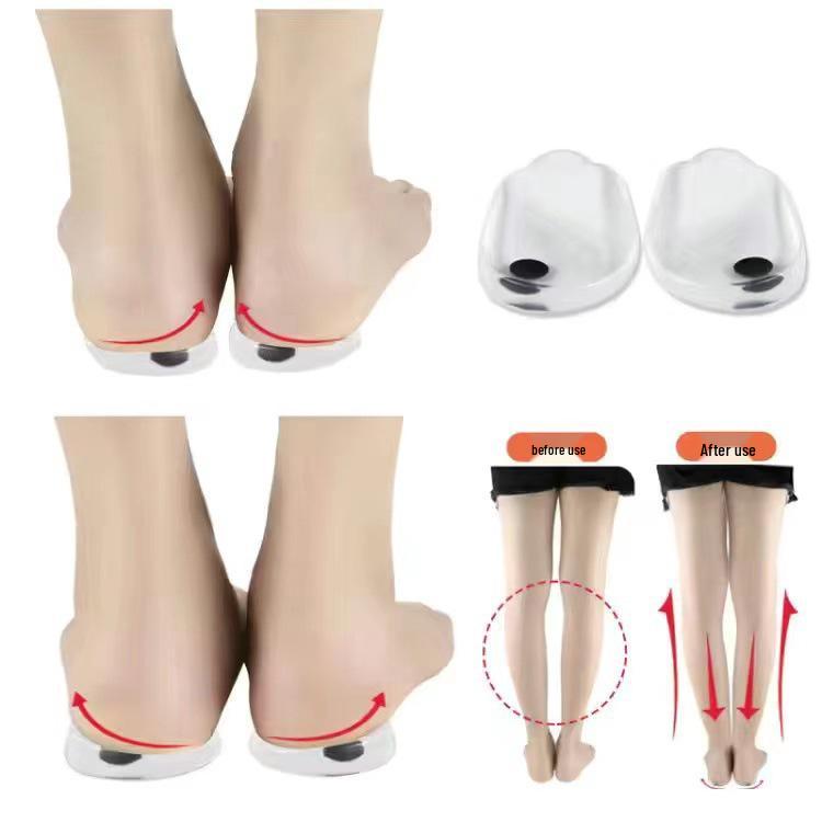 Orthopedic Heel Pads for Foot Inversion, Calf Eversion & XO Leg Correction with Volcanic Magnet Support