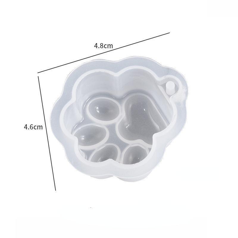 Diy Keychain Drip Mold Resin Flower Cat Claw Pentagram Pendant Silicone Mold