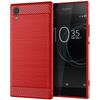 Funda de silicona a prueba de golpes para Sony Xperia XA1 Plus XA1+, funda de fibra de carbono para Sony XA1 Plus, carcasa trasera.
