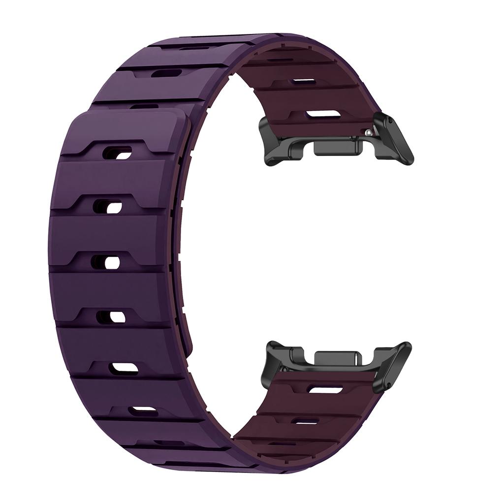 Magnetiskt Band För Samsung Galaxy Watch 8/8classic Ultra 2025/7 47mm Tvåfärgat Silikonband För Galaxy Justerbart Sportarmband