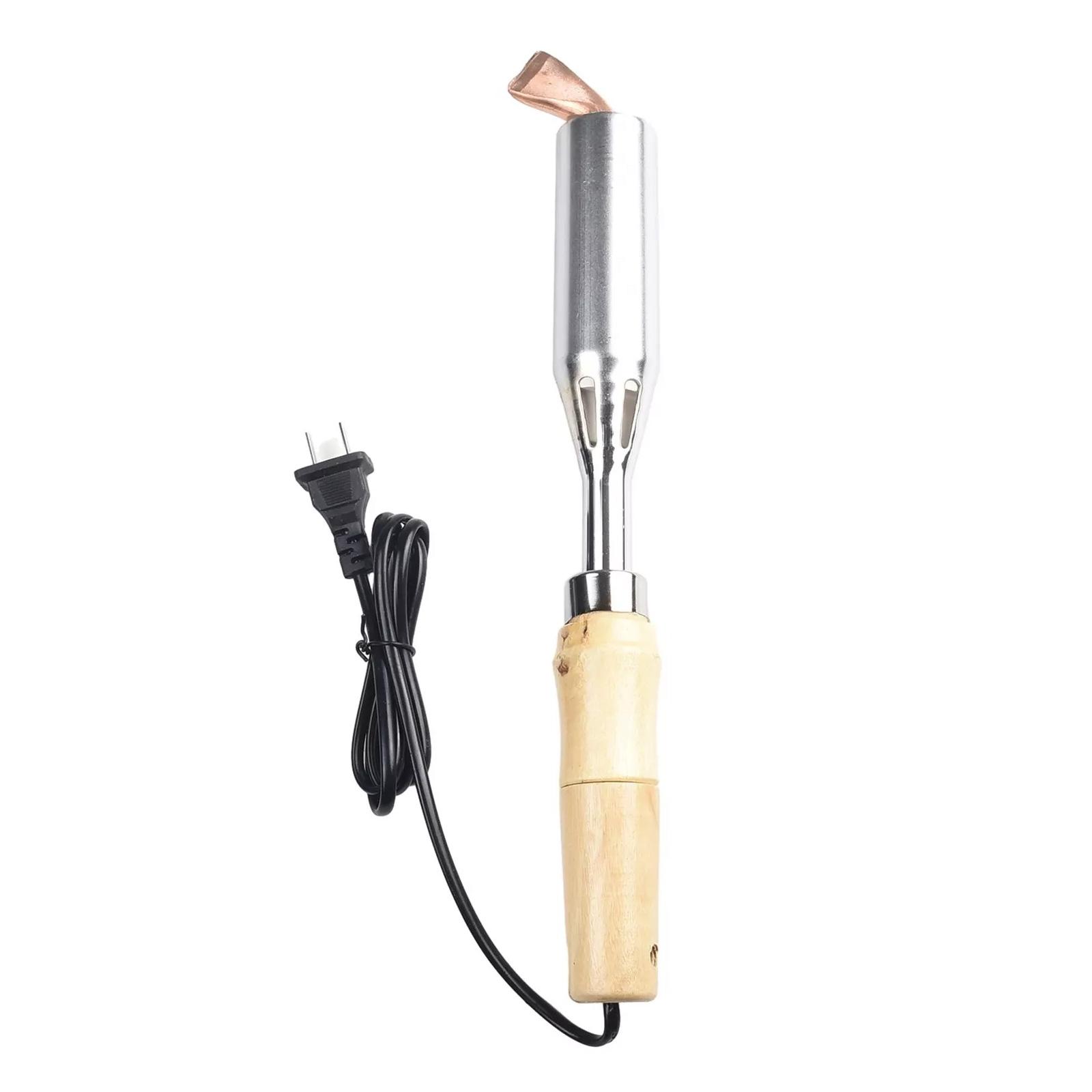 

Мощный электрический паяльник для тяжелых работ с внешним нагревом, жало-долото из чистой меди, деревянная рукоятка, инструменты для сварки и ремонта, 300 Вт 300W