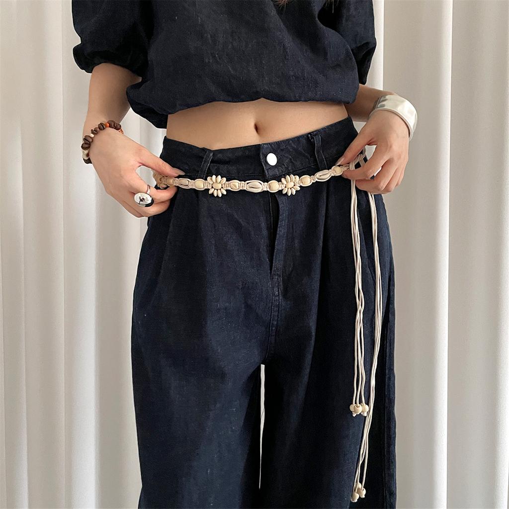 Ethnic Seashell Waist Rope Adjustable Bohemian Waist Belt Waist Jewelry For Women Music Festival Fashion Accessory