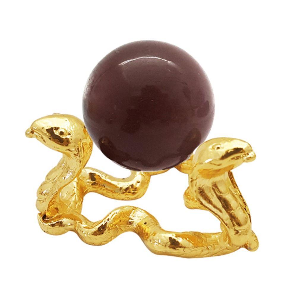 Dragon Snake Crystal Ball Metal Base Triangle Crystal Sphere Holder  Photography Props