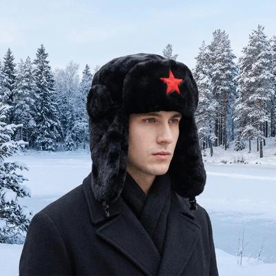 Flauschige Plüsch-Lei Feng Mütze Sternenmütze Skimütze Cosplay Ohrenschützer Mütze Outdoor-Aktivitäten