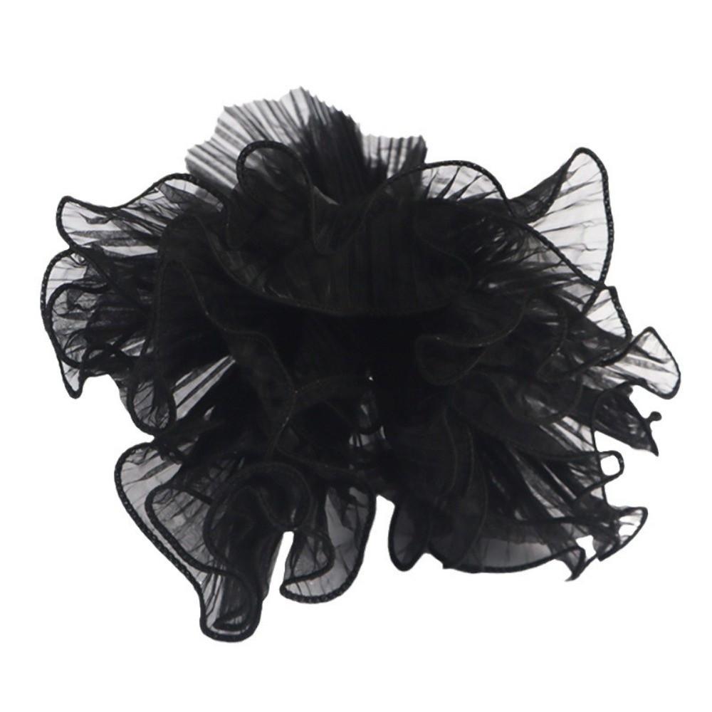 28CM * 3.4 Meters Flower Wrap Paper Pearl Lace Net Lace Mesh Bouquet Packaging Pleated Mesh White Pearl Wave Yarn Wedding Veil