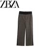 Zbza Autumn New Women's Clothing Fashion Style French Style Design Fashion All-Match Casual Fashion Belt Plaid Pants
