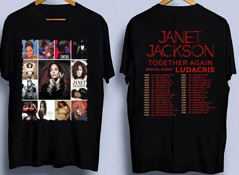 Janet Jackson Together Again Tour 2023 Both Sides t shirt S