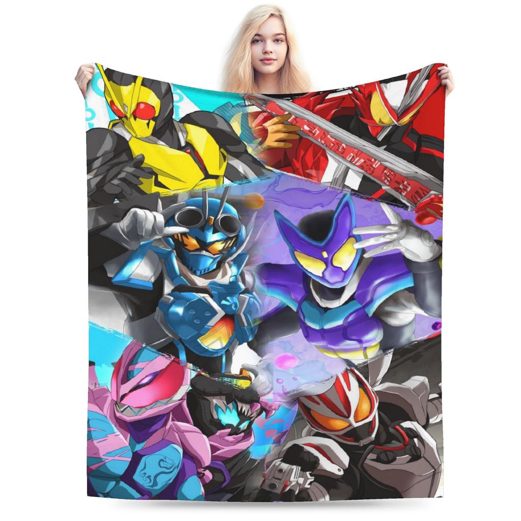 Kamen Rider Blanket Warm Novelty Plush Throw Blanket For Child Outdoor Flannel Bedspread Bed Cover