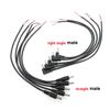 15pcs 0.3m MALE 3.5mm x 1.35mm RIGHT ANGLE STRAIGHT 26awg 90° DC Plug power supply connector cable Cord Tinned Ends DIY REPAIR